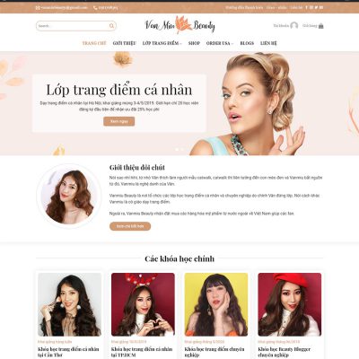 Theme wordpress dạy trang điểm